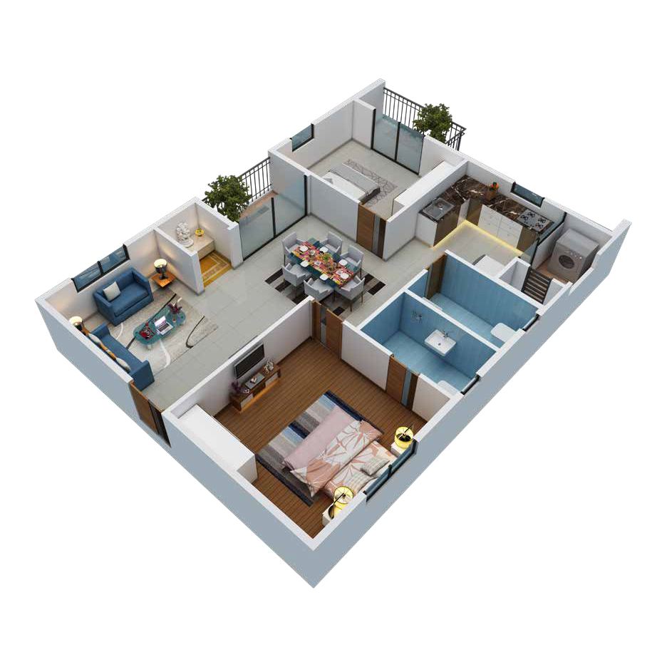 2BHK Plan C